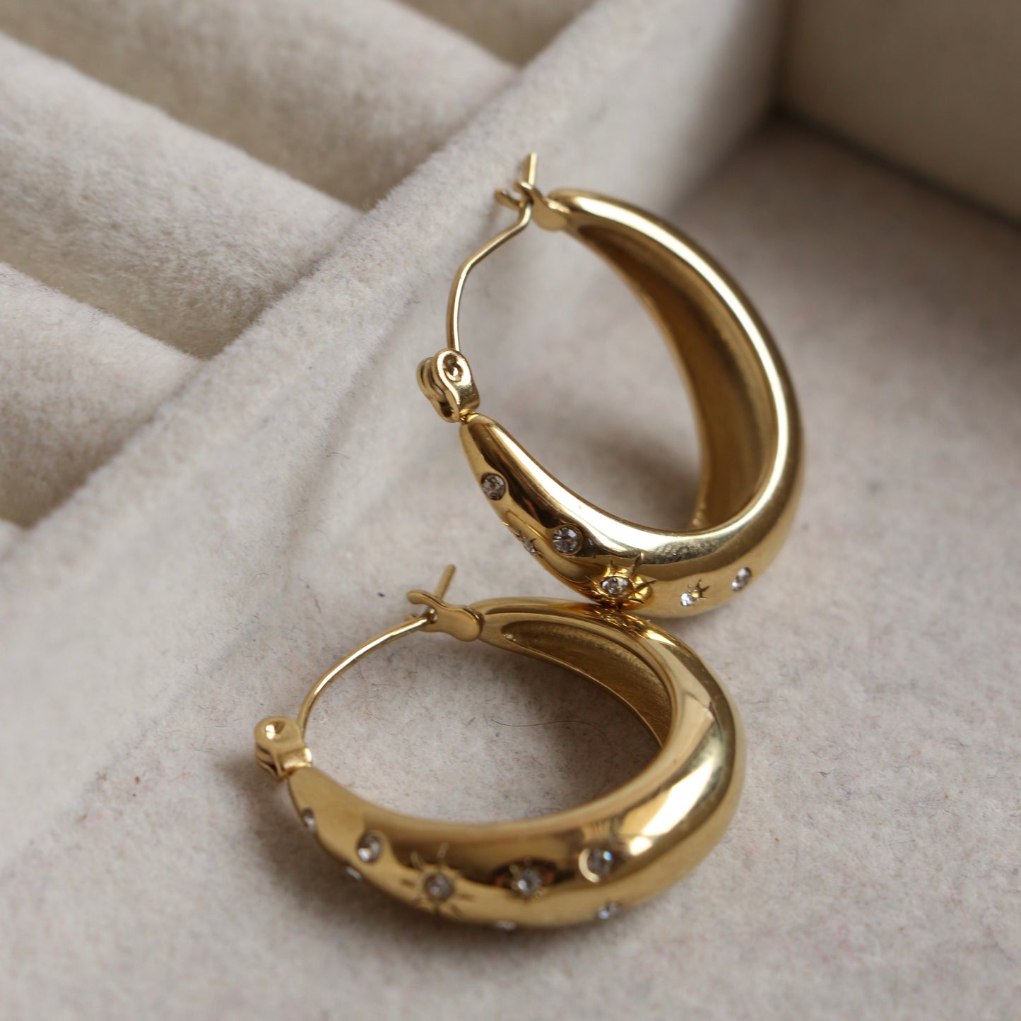 Mini Luna Zirconia Hoops
