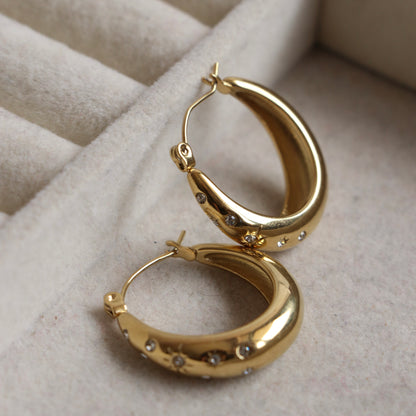 Mini Luna Zirconia Hoops