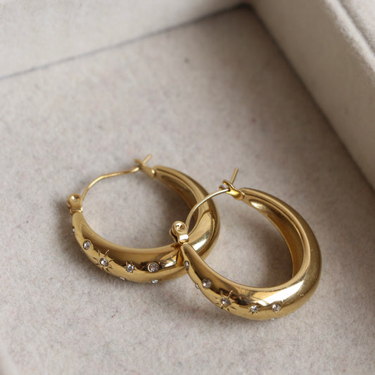 Mini Luna Zirconia Hoops