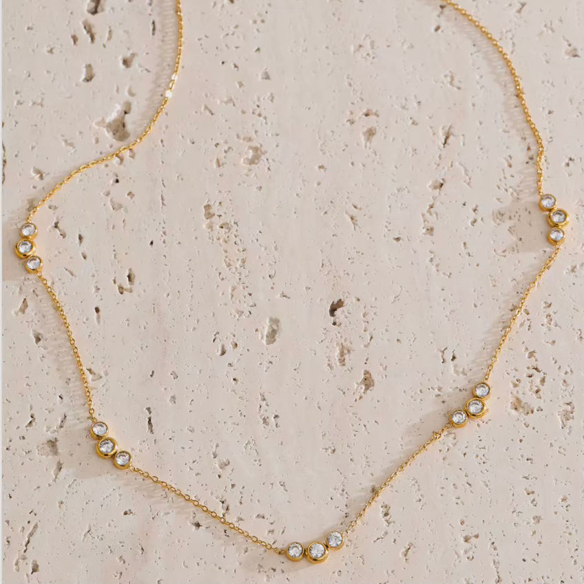 Luna Line Zirconia Necklace