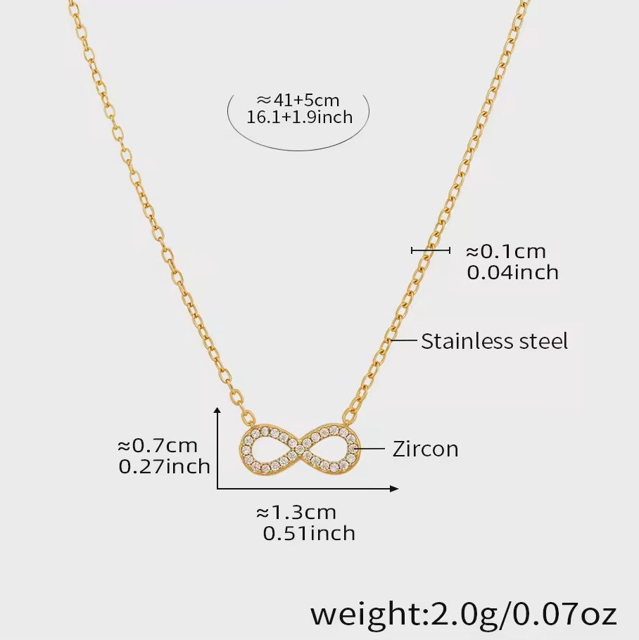 Zirconia Infinity Necklace