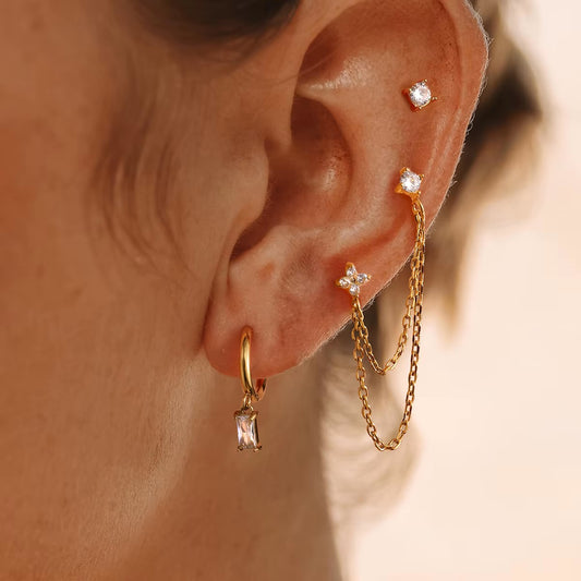 Aurdery Double piercing Earrings