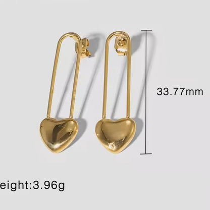 Heart Clip Studs
