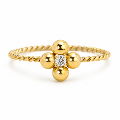 Dainty Daisy Diamond Ring