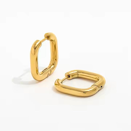 Sage Mini Square Hoops