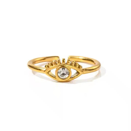 Katia Evil Eye Ring (Adjustable)