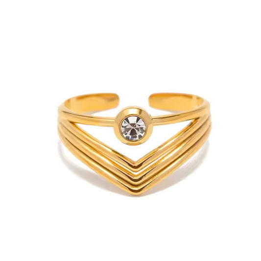 Juliet Zircon Ring  ( Adjustable)