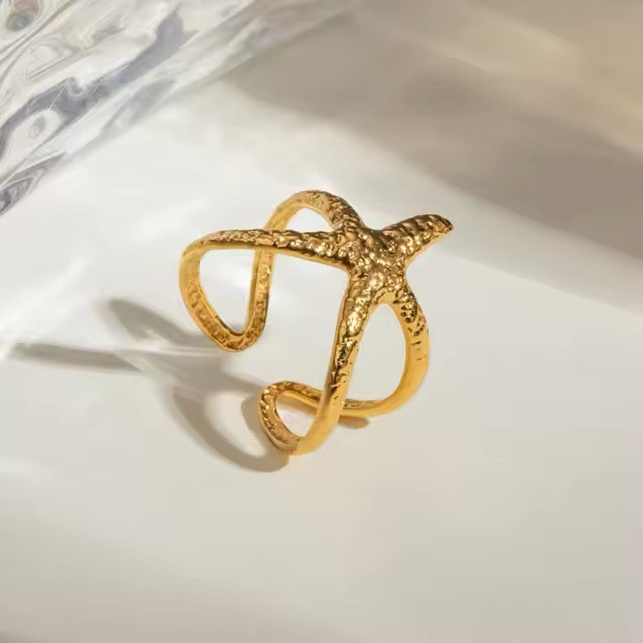 Sea Starfish Ring (Adjustable)