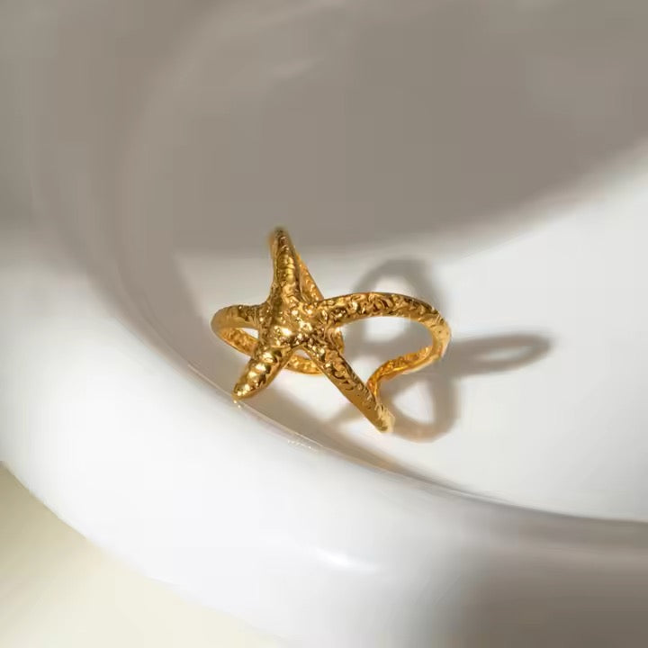 Sea Starfish Ring (Adjustable)