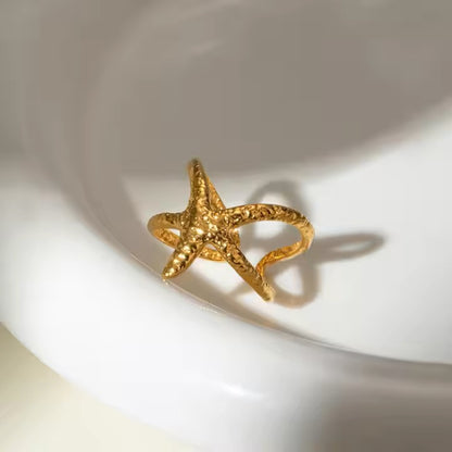 Sea Starfish Ring (Adjustable)