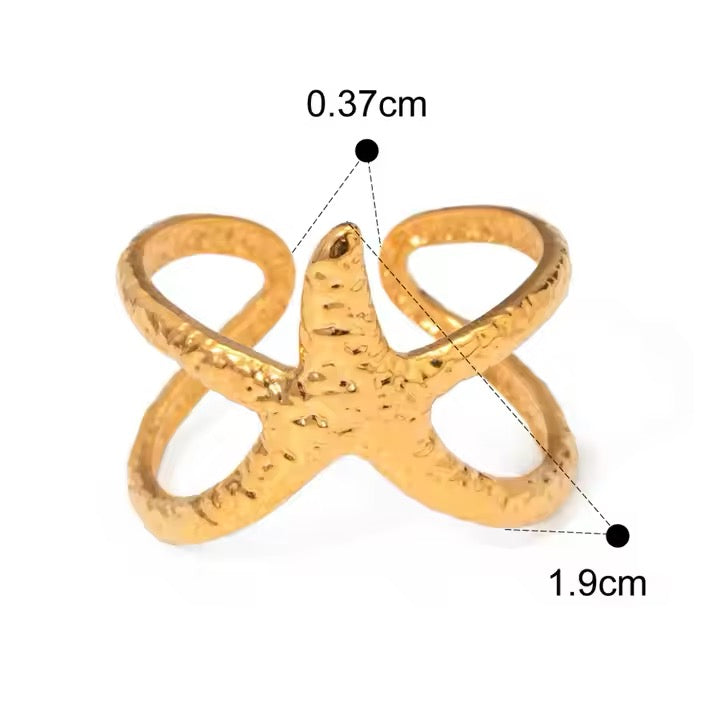 Sea Starfish Ring (Adjustable)