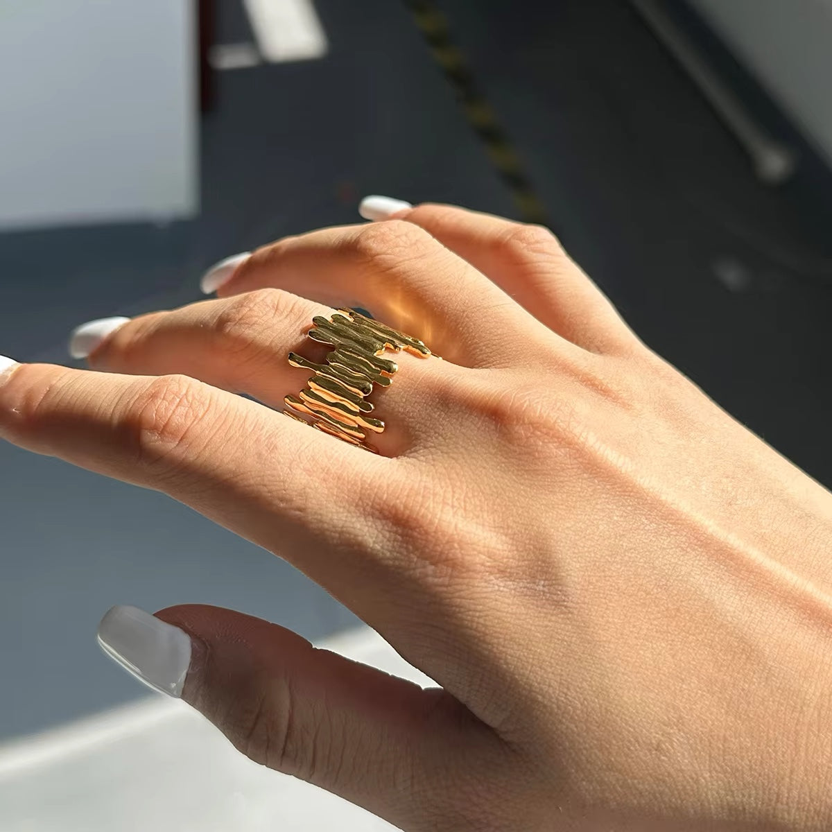 Medusa Stripped Ring (Adjustable)