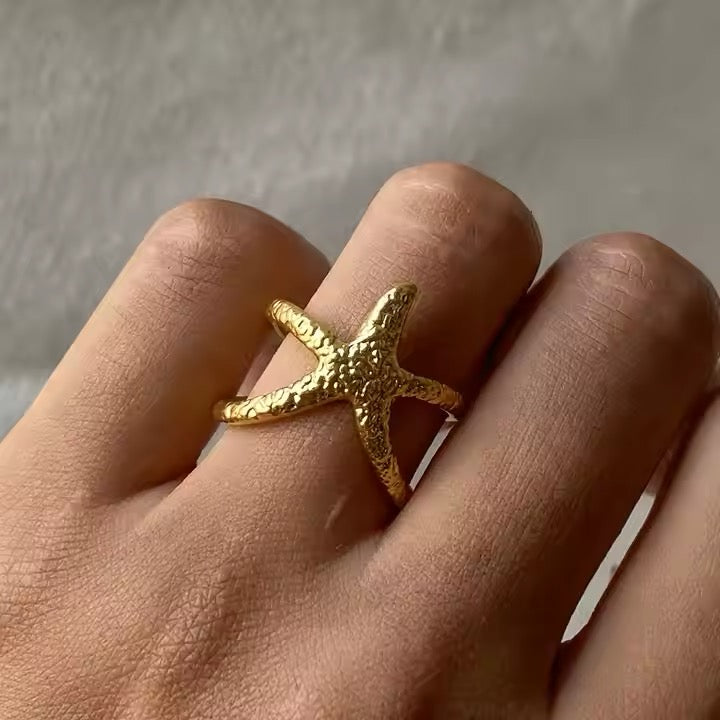 Sea Starfish Ring (Adjustable)
