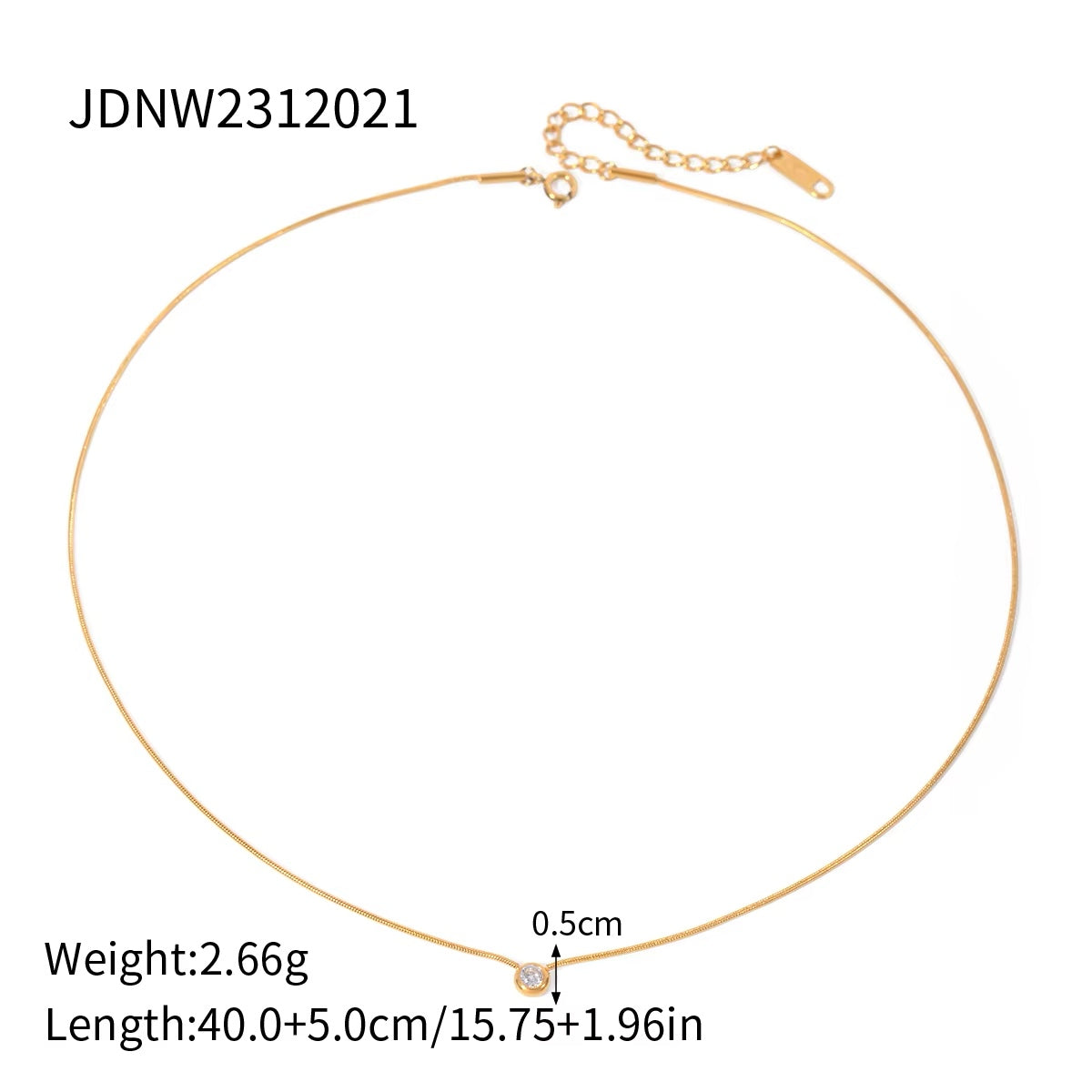 Dainty Zia Zirconia Necklace