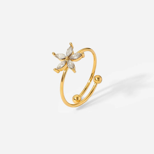 Fleur de Glace Ring ( Adjustable)