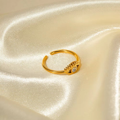 Katia Evil Eye Ring (Adjustable)