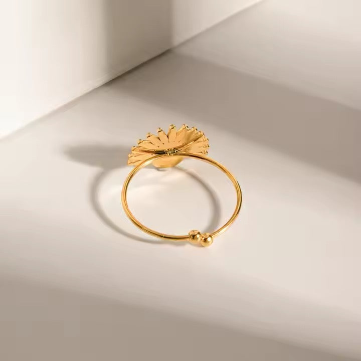 Sunburnt Aurora Stone Ring (Adjustable)