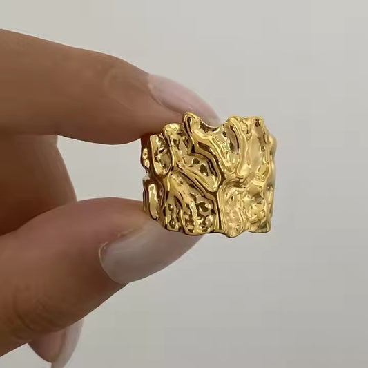 Molten Lava Band Ring  (Adjustable)