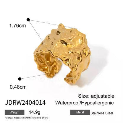 Molten Lava Band Ring  (Adjustable)