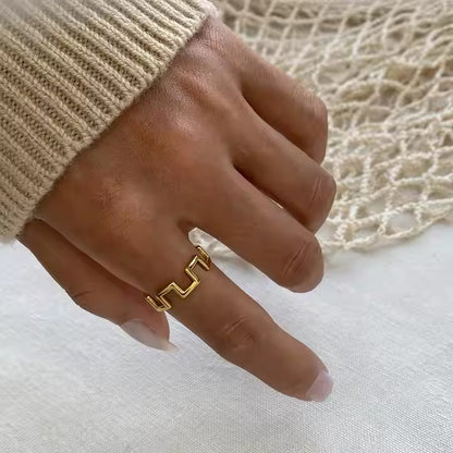 Zia Gridlock Ring ( Adjustable)
