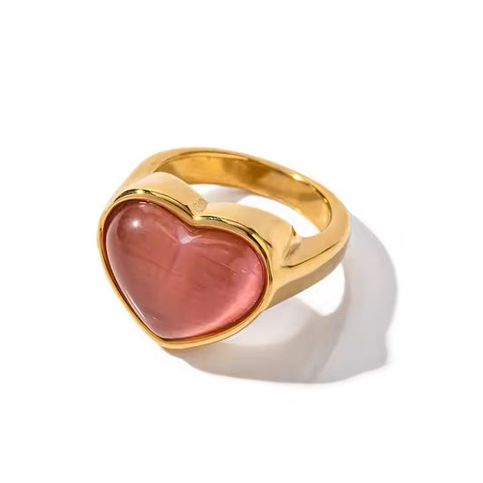 Romeo Pink Heart Ring