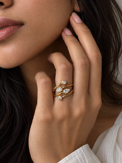 Iconic Amora Diamond Ring ( Adjustable)