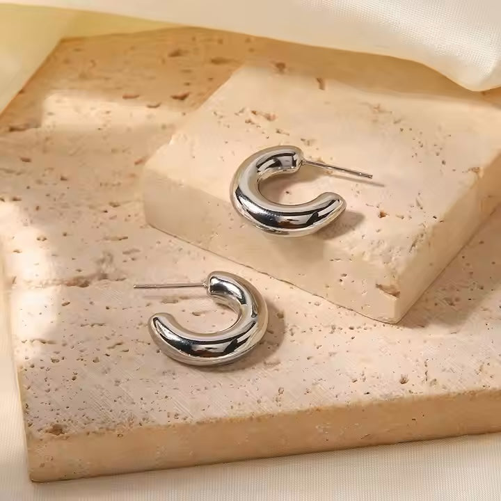 Melisa Silver Hoops (PE46)