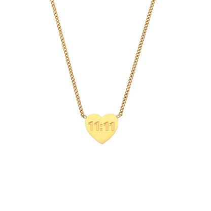 Eleven Eleven Heart Necklace