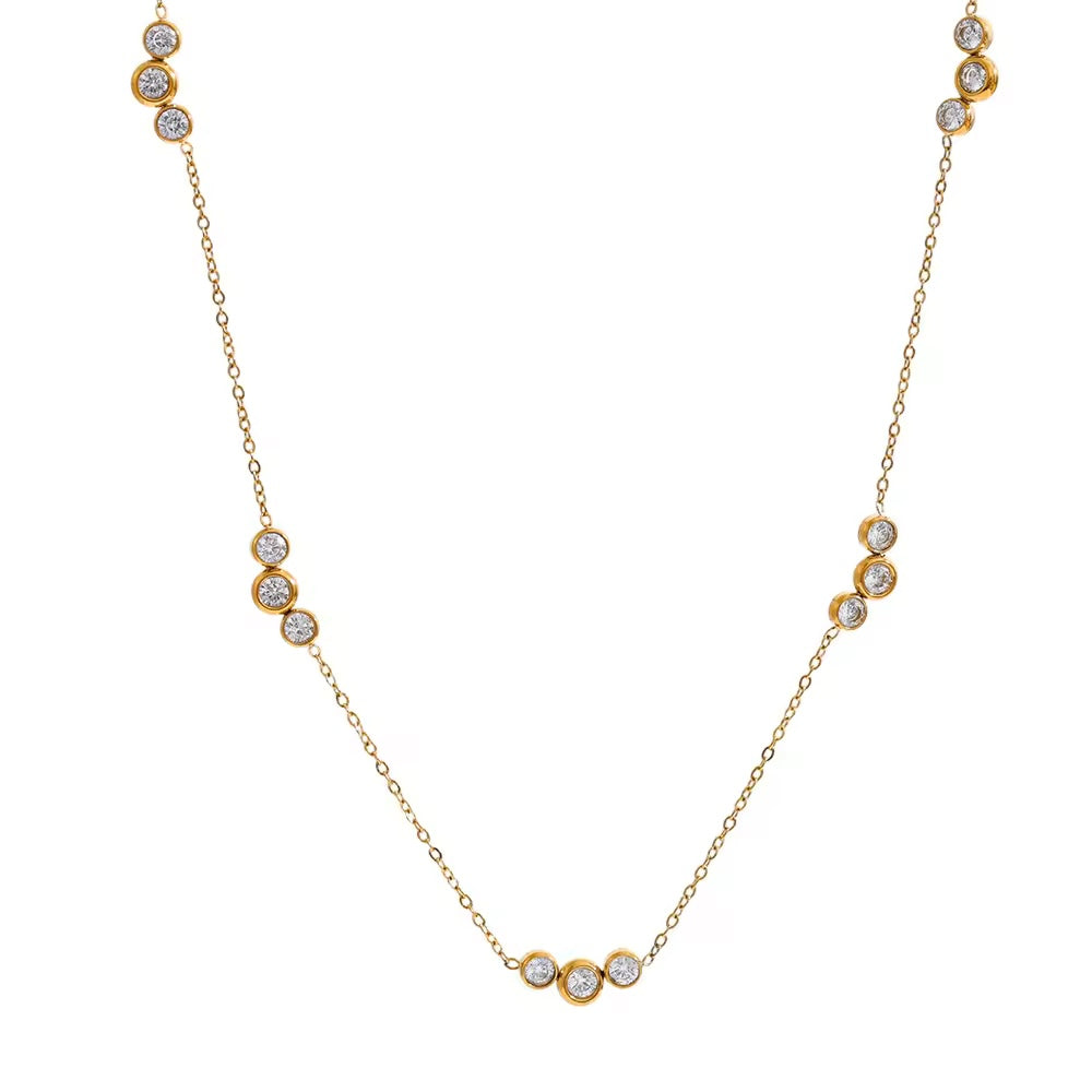 Luna Line Zirconia Necklace